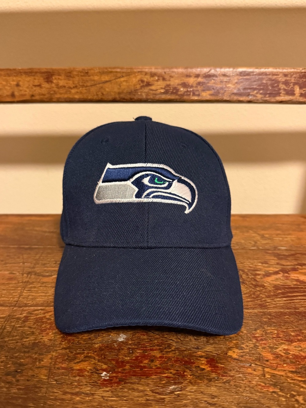 Seattle Seahawks Navy Blue Logo Baseball Cap Hat Football